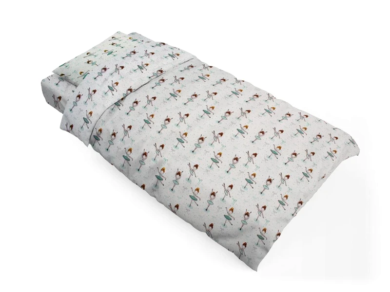 DimCol Παπλωματοθήκη Φανελένια Μονή 160x240εκ. Μπαλαρίνα 166 Green DimCol (Ύφασμα: Φανέλα, Χρώμα: Πράσινο ) - DimCol - 1925755215116681