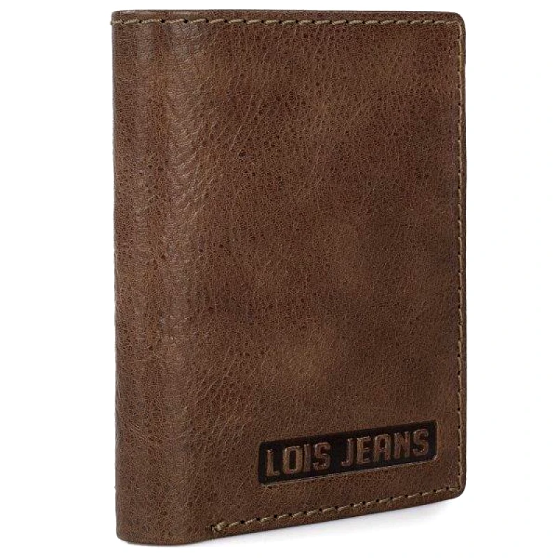 Lois Πορτοφόλι Ανδρικό Δερμάτινο Ανοιχτό Καφέ Lois 9,5x1,5x10,5εκ. 201406-02 (Ύφασμα: Δέρμα, Χρώμα: Καφέ) - Lois - 201406-02