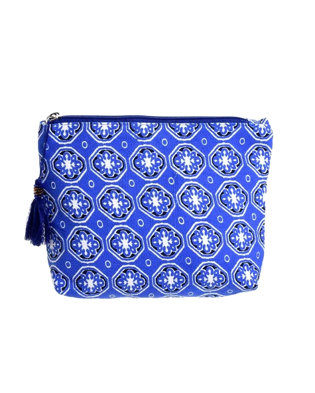 ble Τσαντάκι Υφασμάτινο Polycotton Μπλε ble 22x18εκ. 5-42-304-0020 (Ύφασμα: 50% Cotton-50% Polyester, Χρώμα: Μπλε) - ble - 5-42-304-0020