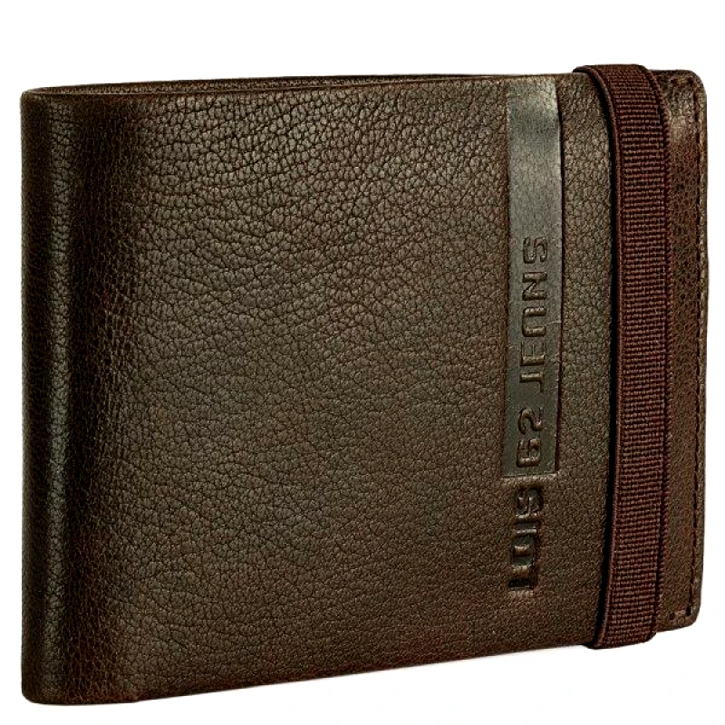 Lois Πορτοφόλι Ανδρικό Δερμάτινο Καφέ Lois 11,5x1,5x8,5εκ. 202611-02 (Ύφασμα: Δέρμα, Χρώμα: Καφέ) - Lois - 202611-02
