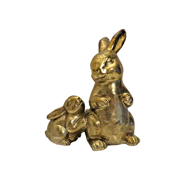 Art Et Lumiere Διακοσμητικά Επιτραπέζια Λαγουδάκια Κεραμικά Χρυσά-Μπρονζέ Art Et Lumiere 15,5x10x19εκ. 10602 (Υλικό: Κεραμικό, Χρώμα: Χρυσό ) - Art Et Lumiere - lumiere_10602