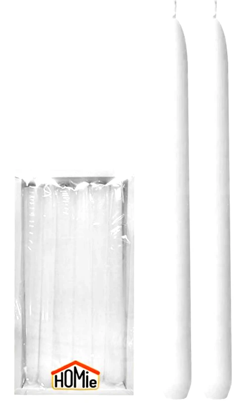 Homie Σετ 12τμχ Κερί Λευκό 2x20εκ. Homie 37-10 (Χρώμα: Λευκό) - Homie - 37-10-white