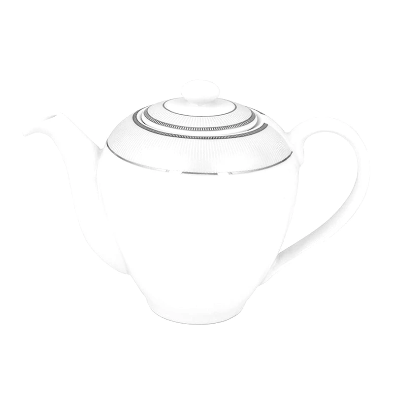 Oriana Ferelli Τσαγιέρα Πορσελάνης Λευκή 1150ml Classic Stripes Oriana Ferelli PR17310211 (Υλικό: Πορσελάνη, Χρώμα: Λευκό) - Oriana Ferelli - PR17310211