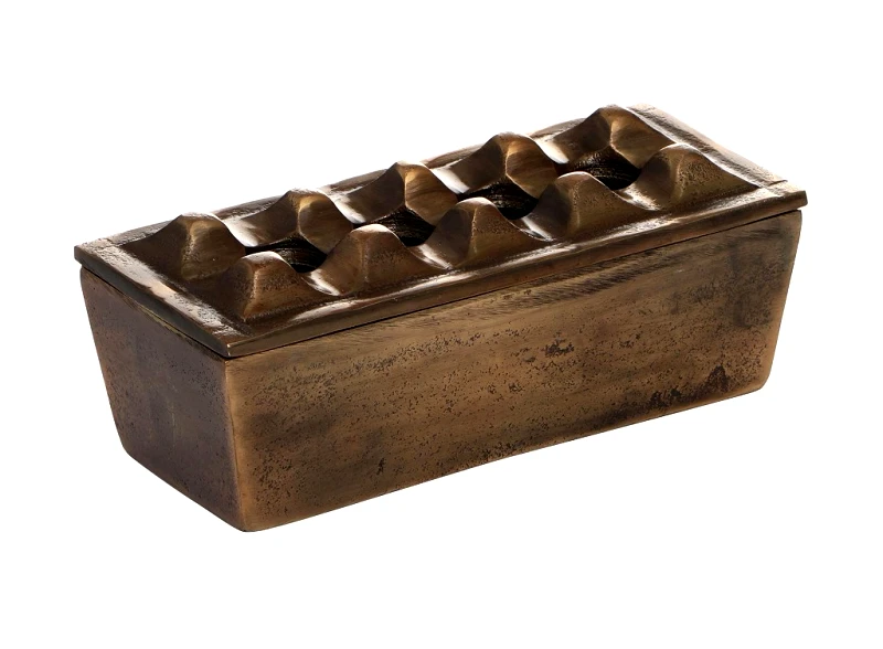 ESPIEL Σταχτοδοχείο Αλουμινίου ESPIEL 18x7,5x6,5εκ. FLA220 (Υλικό: Αλουμίνιο, Χρώμα: Μπρονζέ) - ESPIEL - FLA220