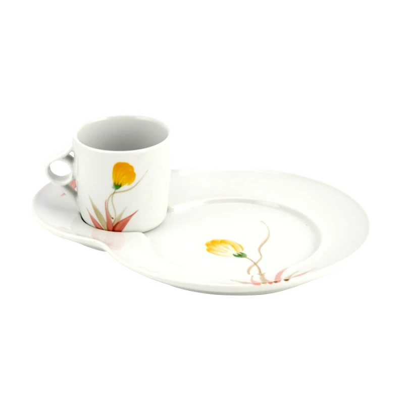 WM COLLECTION Σετ 2τμχ Πιάτο 20εκ. Με Κούπα 200ml Πορσελάνης WM Collection N1007/8179 (Υλικό: Πορσελάνη) - WM COLLECTION - N1007/8179