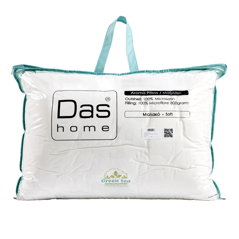 Das Home Μαξιλάρι Ύπνου Αρωματικό Τσάι-Μέντα 50x70εκ. Polyester Μαλακής Σκληρότητας 1426 Λευκό Das Home (Ύφασμα: Polyester, Χρώμα: Λευκό) - Das Home - 421950701426