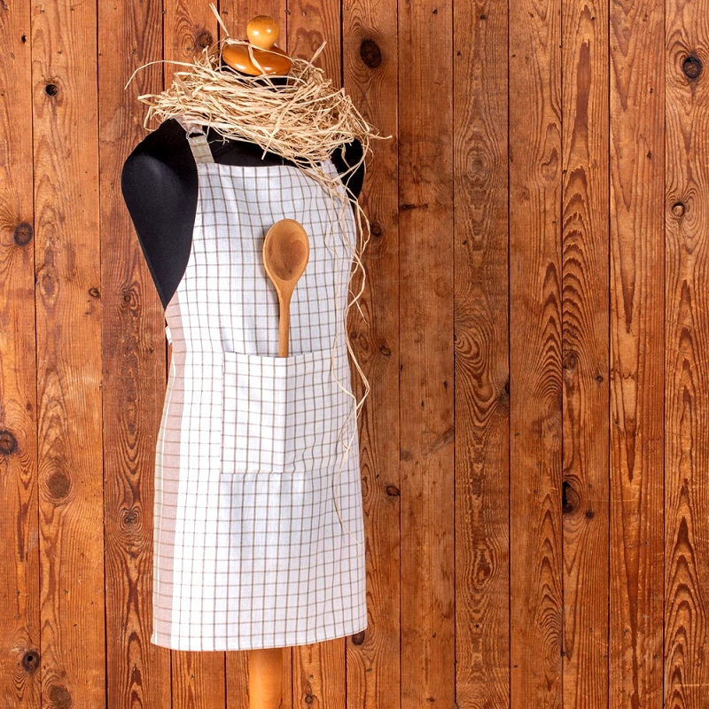 MELINEN Ποδιά Κουζίνας Βαμβακερή 60x75εκ. Pepper Check Saumon Melinen 20000916 (Ύφασμα: Βαμβάκι 100%, Χρώμα: Σομόν) - MELINEN - 20000916