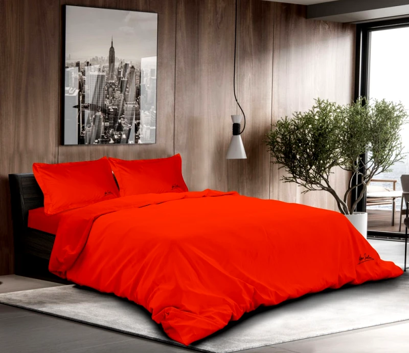 Makis Tselios Σετ Παπλωματοθήκη Βαμβακοσατέν Μονή 160x240εκ. Lor Nuovo Orange Makis Tselios (Ύφασμα: Βαμβακοσατέν, Χρώμα: Πορτοκαλί, Μέγεθος: Μονά) - Makis Tselios - 132100123456