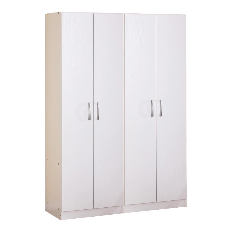 PAKO WORLD Ντουλάπα ρούχων τετράφυλλη Jonar I pakoworld χρώμα λευκό 120x42x180εκ - PAKO WORLD - 249-000063