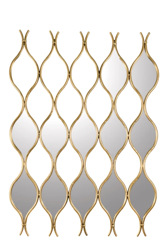 ZEN COLLECTION Καθρέπτης Τοίχου Μεταλλικός Χρυσός 74,5x2,5x102εκ. Zen Collection 24.3.49565 (Υλικό: Μεταλλικό, Χρώμα: Χρυσό ) - ZEN COLLECTION - 24.3.49565