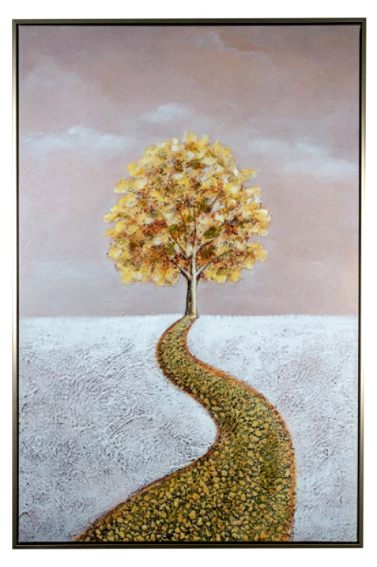 ZEN COLLECTION Πίνακας Καμβάς Με Κορνίζα Δέντρο Χρυσός 60x3x90εκ. Zen Collection 24.26.49815 (Ύφασμα: Καμβάς, Χρώμα: Χρυσό ) - ZEN COLLECTION - 24.26.49815