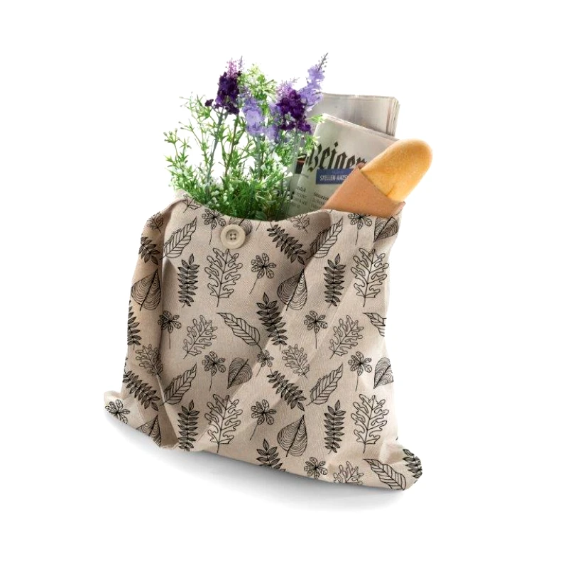 METALTEX Τσάντα Αγορών Βαμβακερή 43x65εκ. Leafs Eco Zone Metaltex 239327 (Ύφασμα: Βαμβάκι 100%) - METALTEX - 239327