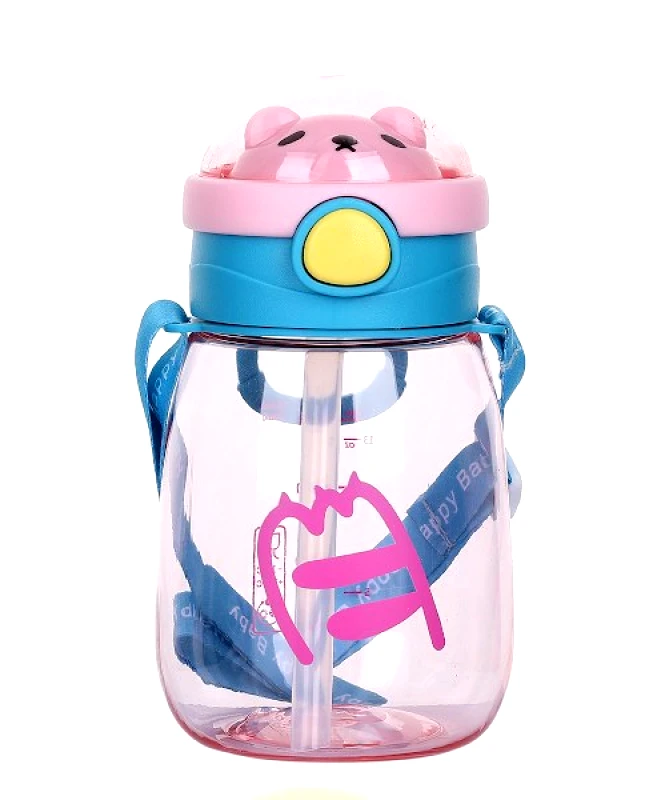 24home.gr Παιδικό Παγούρι Πλαστικό 650ml Happy Baby Pink 2436448 (Υλικό: Πλαστικό, Χρώμα: Ροζ) - 24home.gr - 2436448-pink
