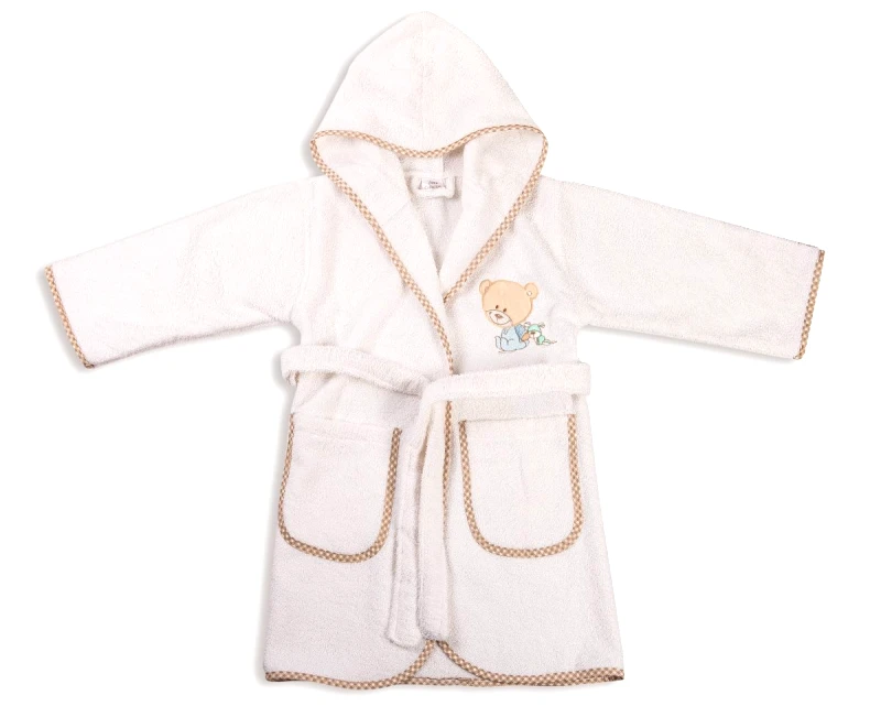 DimCol Μπουρνούζι Παιδικό Με Κουκούλα Πετσετέ Happy Bears 21 Λευκό-Μπεζ Size 02 DimCol (Χρώμα: Λευκό, Μέγεθος: 1-3 Ετών) - DimCol - 1210910200802152