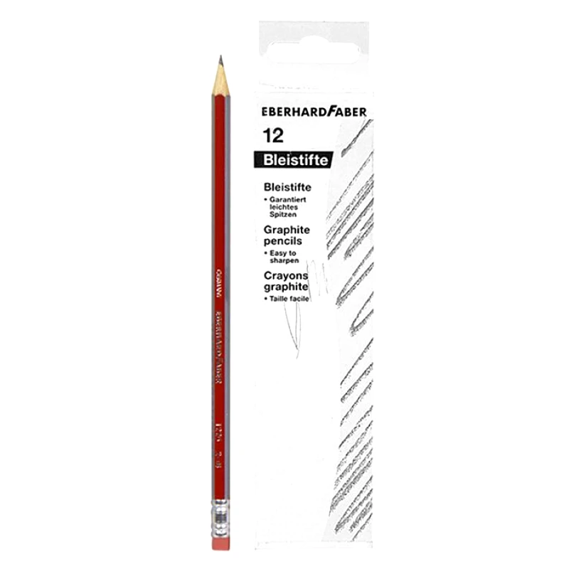 EBERHARD FABER Μολύβι Σετ 12τμχ Με Γόμα Faber 60-636 - EBERHARD FABER - 60-636