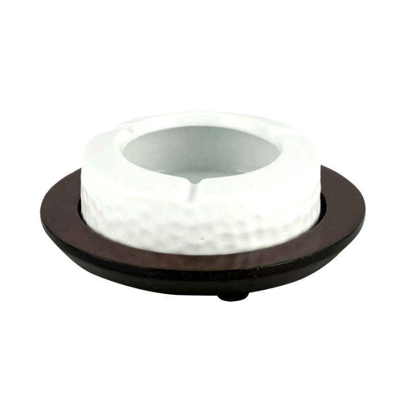 WM COLLECTION Σταχτοδοχείο Πορσελάνης-Ξύλινο WM Collection 15εκ. N955710 (Υλικό: Ξύλο, Χρώμα: Λευκό) - WM COLLECTION - N955710