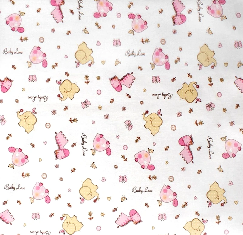 DimCol Πάνα Χασές Βαμβακερή Bebe 80x80εκ. Elephant 172 Pink Dimcol (Ύφασμα: Βαμβάκι 100%, Χρώμα: Λευκό) - DimCol - 1914513607117279