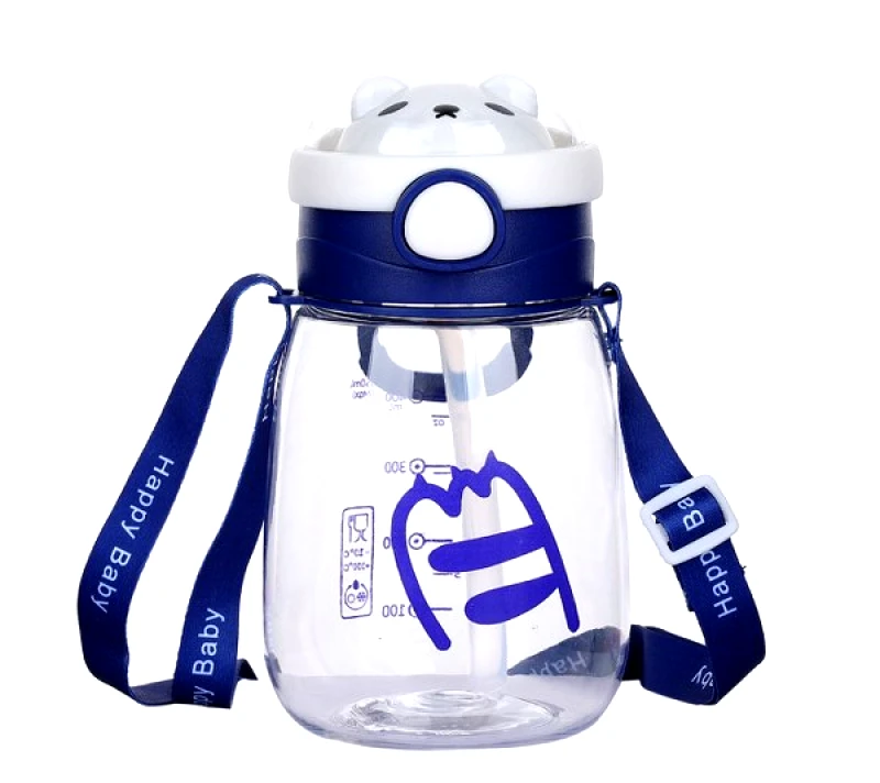 24home.gr Παιδικό Παγούρι Πλαστικό 650ml Happy Baby Blue 2436448 (Υλικό: Πλαστικό, Χρώμα: Μπλε) - 24home.gr - 2436448-blue