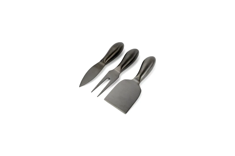 Salt & Pepper Σετ 3τμχ Σερβιρίσματος Τυριών Ανοξείδωτο Μαύρο S&P 13εκ. Fromage 823462 (Υλικό: Ανοξείδωτο, Χρώμα: Μαύρο) - Salt & Pepper - 823462