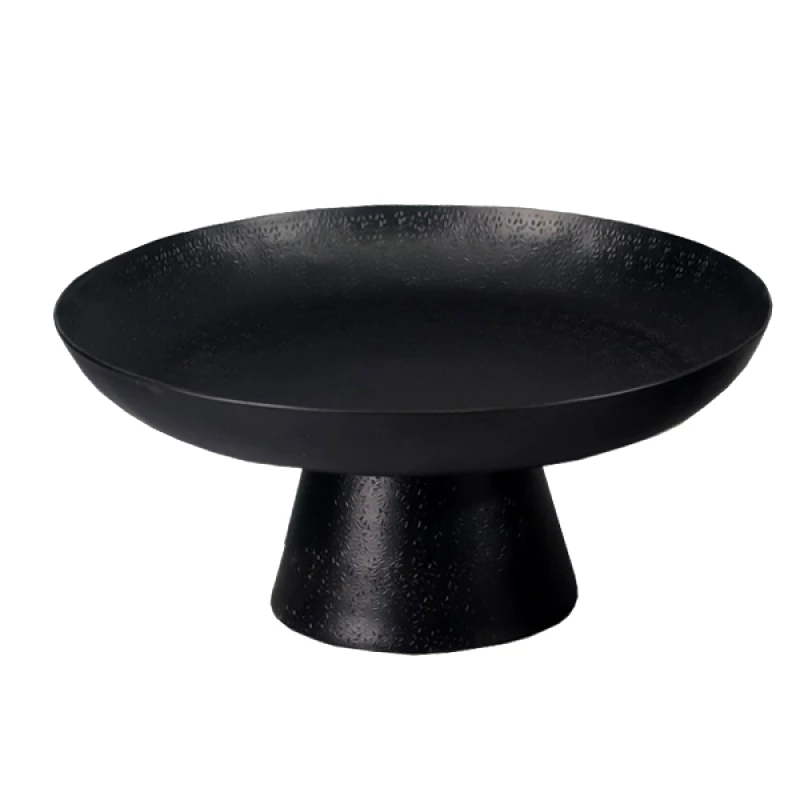 Art Et Lumiere Διακοσμητική Πιατέλα Με Πόδι Μεταλλική Μαύρη Art Et Lumiere 36x16,5εκ. 30978 (Υλικό: Μεταλλικό, Χρώμα: Μαύρο) - Art Et Lumiere - lumiere_30978