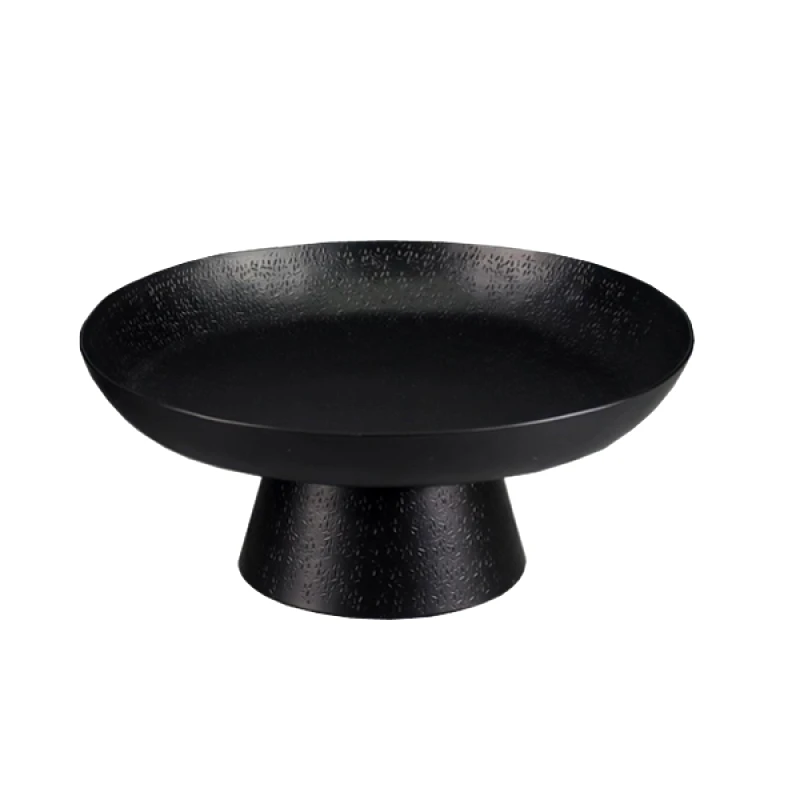 Art Et Lumiere Διακοσμητική Πιατέλα Με Πόδι Μεταλλική Μαύρη Art Et Lumiere 30x12,5εκ. 30977 (Υλικό: Μεταλλικό, Χρώμα: Μαύρο) - Art Et Lumiere - lumiere_30977