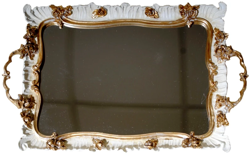 Royal Art Collection Δίσκος Σερβιρίσματος Με Καθρέπτη Πολυεστερικός Royal Art 34x22εκ. YUA4/233CR (Χρώμα: Μπεζ, Υλικό: Πολυεστερικό) - Royal Art Collection - YUA4/233CR