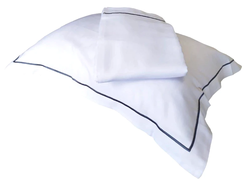 OEM Σεντόνι 295x310εκ. 100% Βαμβακοσατέν 310TC Με Ρίγα Satin Plain Line (Σετ 6 Τεμάχια) (Ύφασμα: Βαμβακοσατέν, Χρώμα: Λευκό) - OEM - 5201847010466