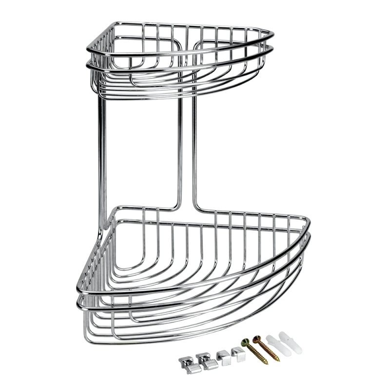 METALTEX Εταζέρα Γωνιακή Διώροφη Ανοξείδωτη Cuba METALTEX 16-404628 (Υλικό: Ανοξείδωτο) - METALTEX - 16-404628