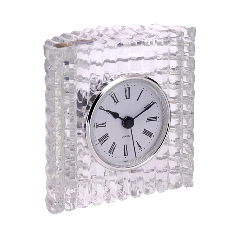 WM COLLECTION Ρολόι Επιτραπέζιο Κρυστάλλινο WM Collection 10x10εκ. N79600 (Υλικό: Κρύσταλλο, Χρώμα: Διάφανο ) - WM COLLECTION - N79600