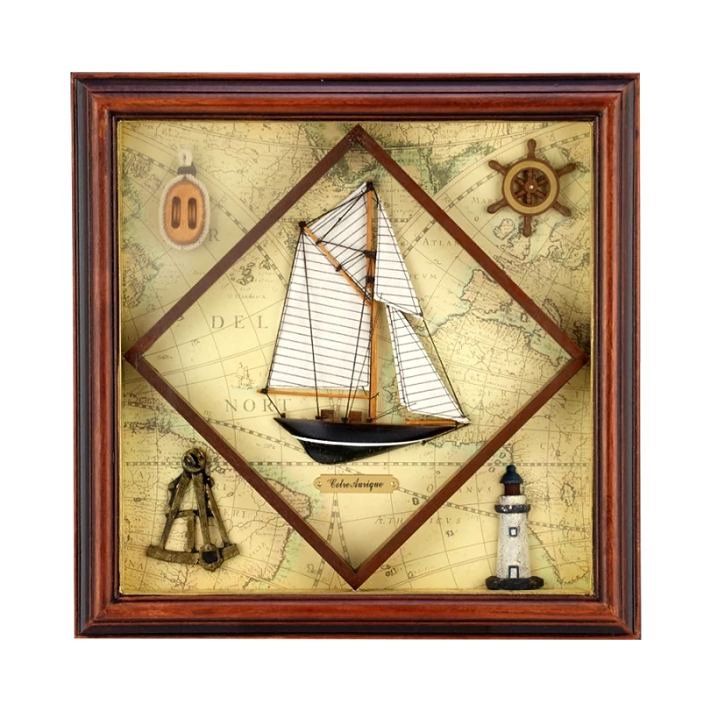 WM COLLECTION Κάδρο Ξύλινο Με Χειροποίητη Παράσταση WM Collection 36x5x36εκ. F23636/B (Υλικό: Ξύλο) - WM COLLECTION - F23636/B