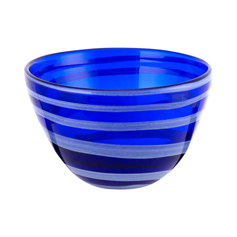 WM COLLECTION Φρουτιέρα Φυσητό Γυαλί WM Collection 22x16εκ. N622/49-2 (Υλικό: Γυαλί, Χρώμα: Λευκό) - WM COLLECTION - N622/49-2