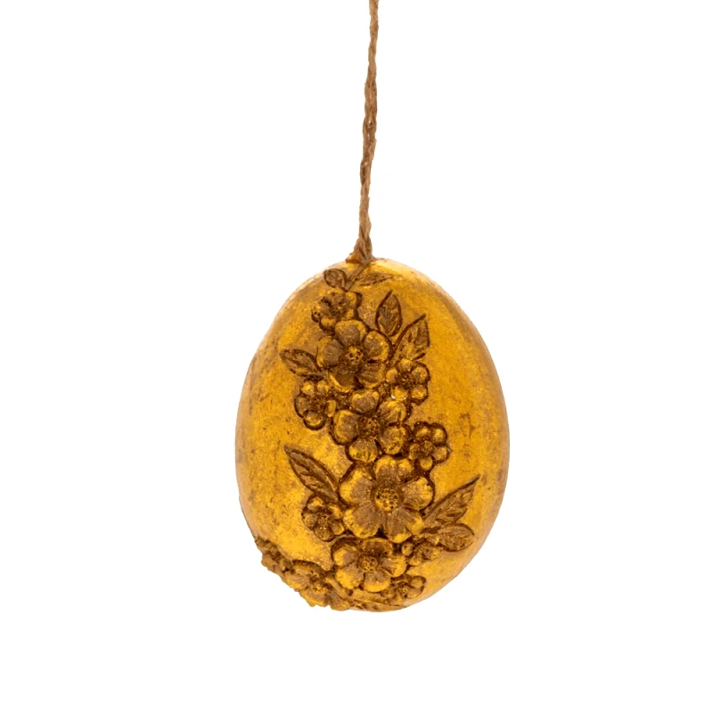 Iliadis Πασχαλινό Διακοσμητικό Αυγό Κρεμαστό Polyresin Χρυσό iliadis 5x7εκ. 85707 (Σετ 6 Τεμάχια) (Υλικό: Polyresin, Χρώμα: Χρυσό ) - Iliadis - il_85707
