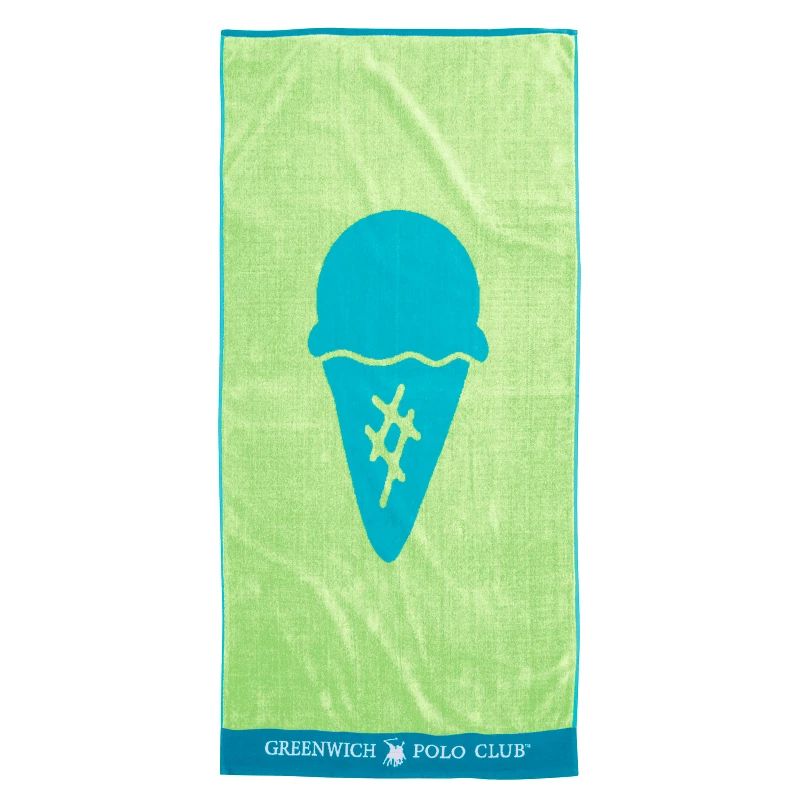 Greenwich Polo Club Πετσέτα Θαλάσσης Βαμβακερή 70x140εκ. Beach Towels 3899 Λαχανί-Τυρκουάζ Greenwich Polo Club Junior (Ύφασμα: Βαμβάκι 100%, Χρώμα: Τυρκουάζ) - Greenwich Polo Club - 267701403899