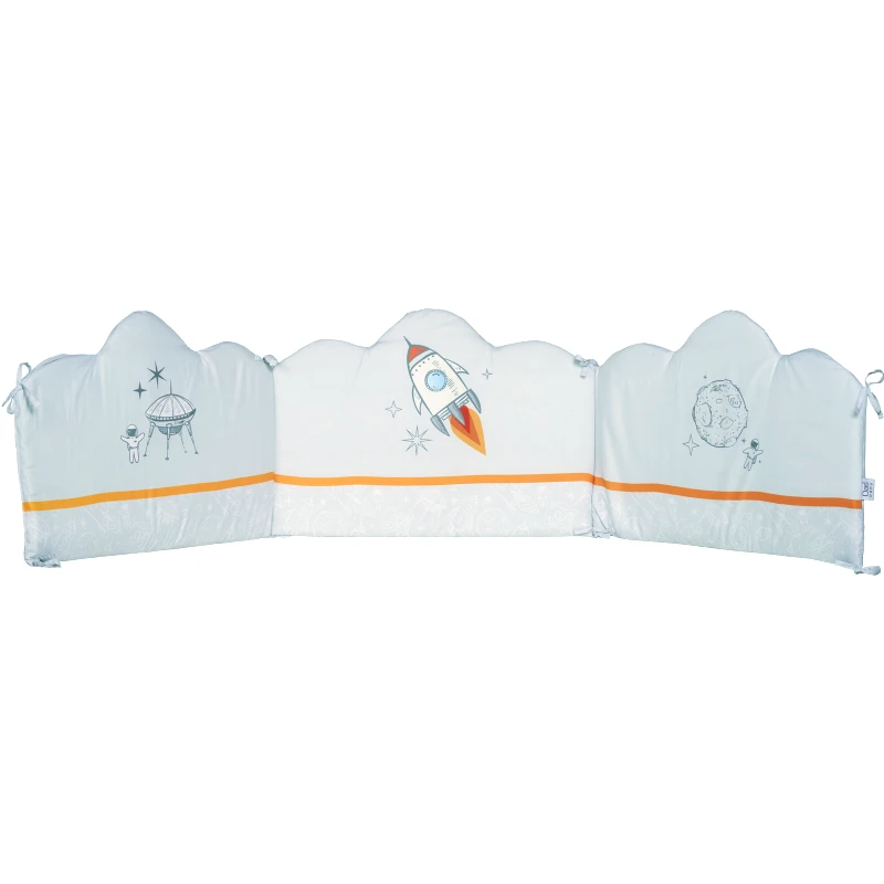 Das Baby Πάντα Κούνιας Microfiber 45x195εκ. Digital Print Fun 4877 Γκρι-Κίτρινη-Μπλε Das Baby (Ύφασμα: Microfiber, Χρώμα: Μπλε) - Das Baby - 600011104877