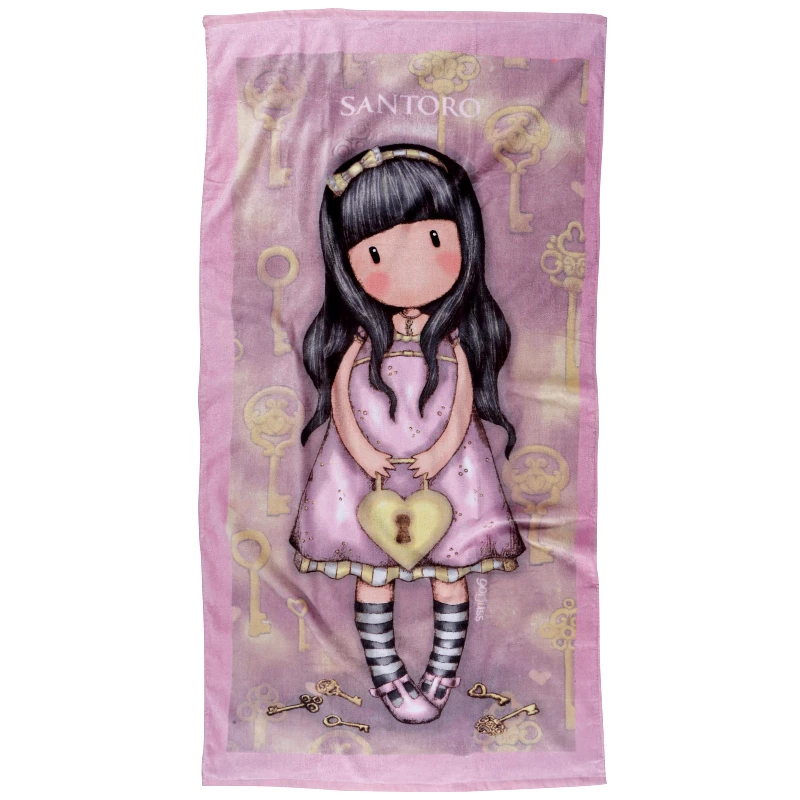 SANTORO Πετσέτα Θαλάσσης Βαμβακερή 75x150εκ. Cartoon 5860 Santoro (Ύφασμα: Βαμβάκι 100%, Χρώμα: Λιλά) - SANTORO - 420708755860