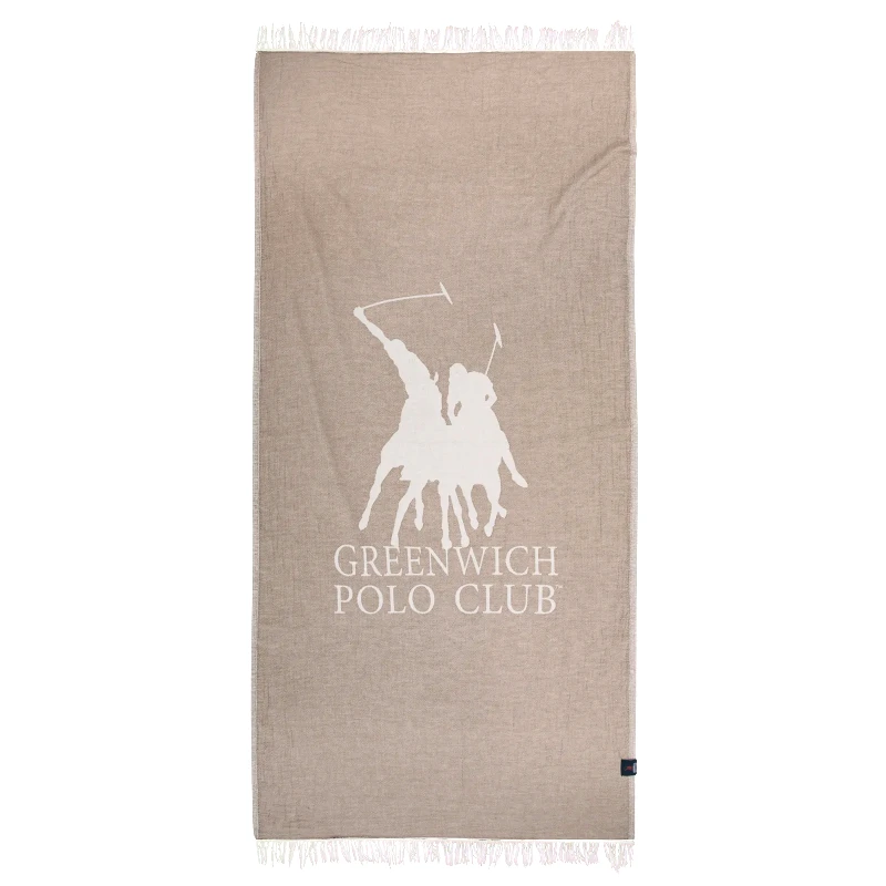 Greenwich Polo Club Πετσέτα Θαλάσσης Βαμβακερή 85x170εκ. Essential 3904 Σπαγγί-Ιβουάρ Greenwich Polo Club (Ύφασμα: Βαμβάκι 100%, Χρώμα: Ιβουάρ) - Greenwich Polo Club - 267851703904