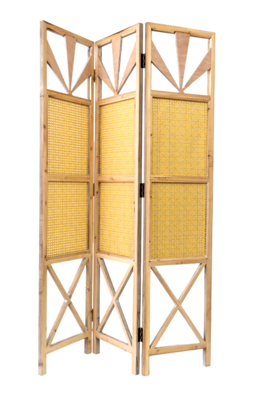 ZEN COLLECTION Παραβάν Ξύλινο-Ψάθινο Natural 120,5x3x180εκ. Zen Collection 24.27.49946 (Υλικό: Ξύλο, Χρώμα: Natural) - ZEN COLLECTION - 24.27.49946