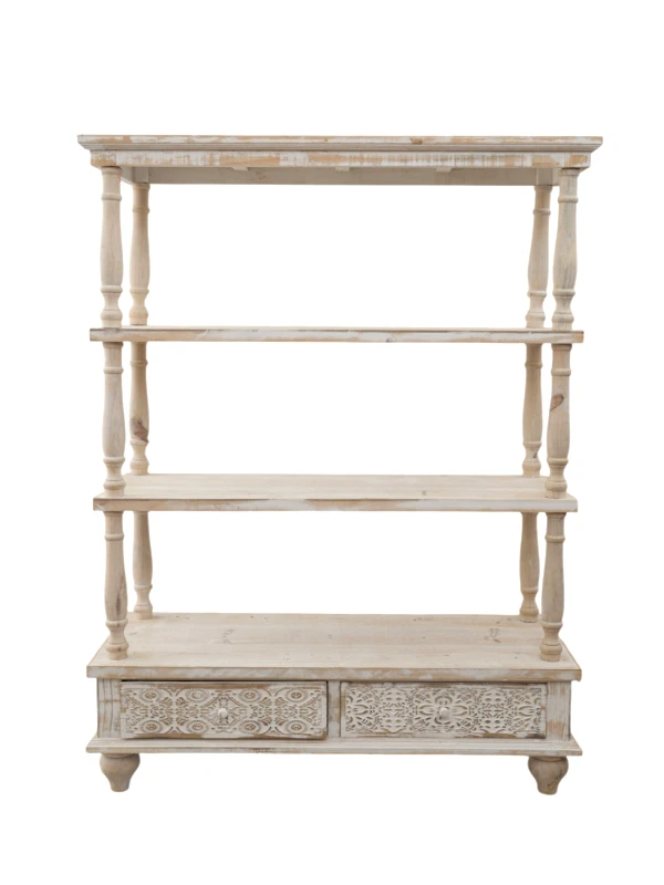 ZEN COLLECTION Ραφιέρα Ξύλινη Αντικέ 99,5x40x131εκ. Zen Collection 25.29.51766 (Υλικό: Ξύλο, Χρώμα: Αντικέ) - ZEN COLLECTION - 25.29.51766