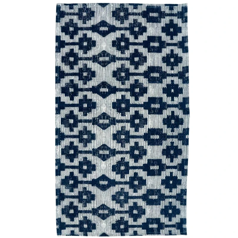 Das Home Χαλί Βαμβακερό 140x200εκ. Das Home 7025 (Ύφασμα: Βαμβάκι 100%, Χρώμα: Μπλε) - Das Home - 799914207025