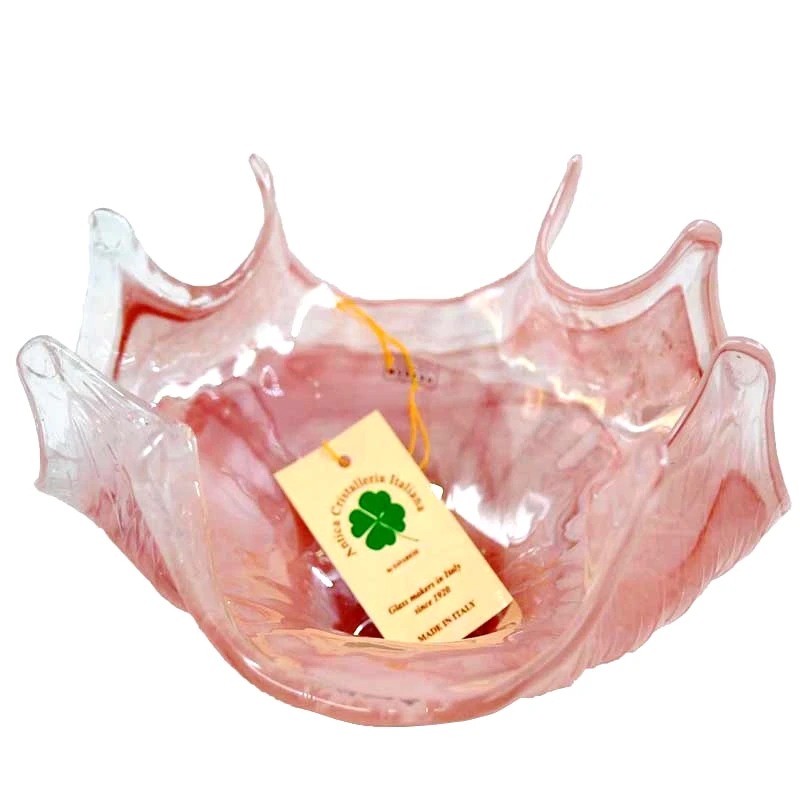 Royal Art Collection Διακοσμητικό Μπωλ Murano Ροζ Royal Art 25x14εκ. ANT312P (Χρώμα: Ροζ, Υλικό: Murano ) - Royal Art Collection - ANT312P