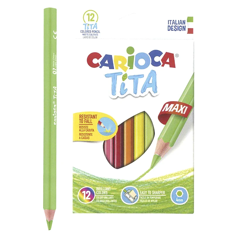 CARIOCA Σετ 12τμχ Ξυλομπογιές Γίγας Με Οικολογικά Χρώματα Carioca Jumbo 60-390 - CARIOCA - 60-390