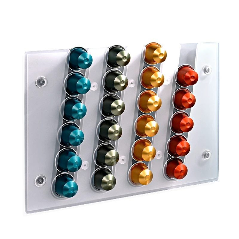 ELIPLAST Επιτοίχια Βάση Για 24 Κάψουλες Καφέ Nespresso 32x23εκ. ELIPLAST 1300/1 (Υλικό: Πλαστικό) - ELIPLAST - 1300/1