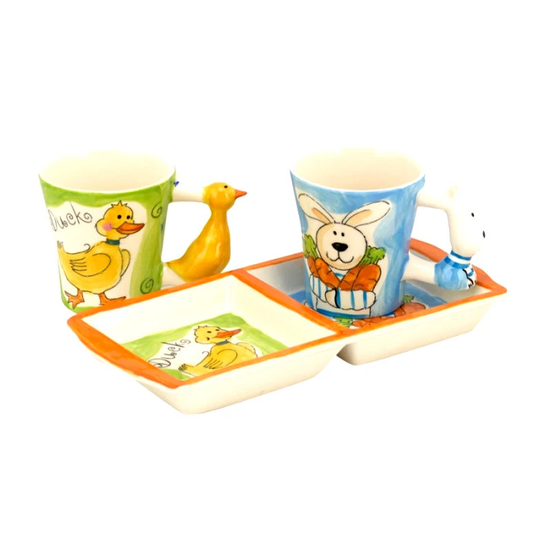WM COLLECTION Παιδικό Σετ Πρωινού 3τμχ Κεραμικό WM Collection 11,5x14εκ. N398/01 (Υλικό: Κεραμικό) - WM COLLECTION - N398/01-set