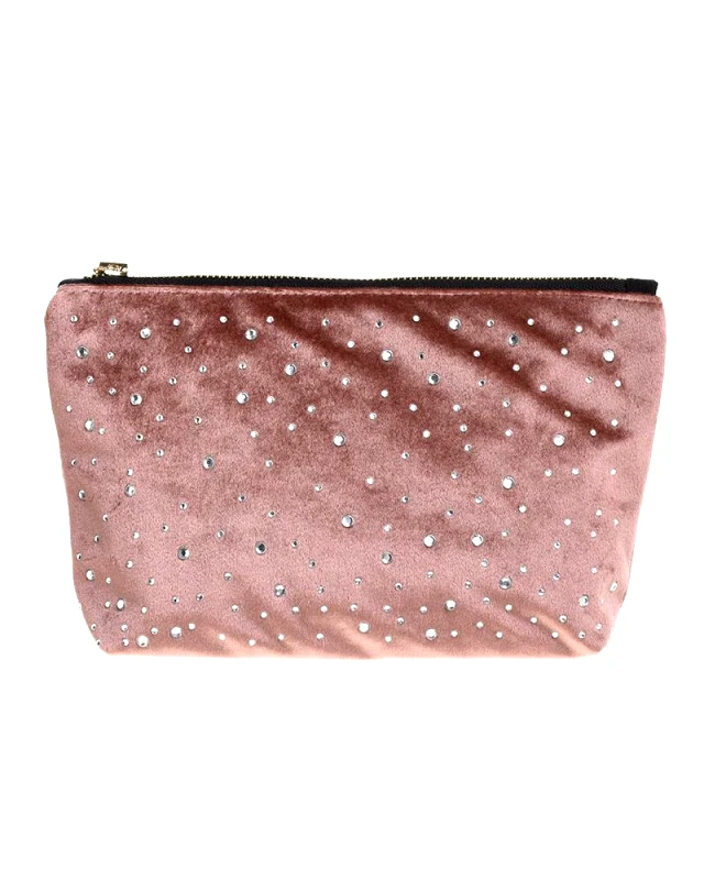 ble Τσαντάκι Βελούδινο Ροζ Ble 25x5x15εκ. 5-42-208-0005 (Ύφασμα: Βελούδο, Χρώμα: Ροζ) - ble - 5-42-208-0005