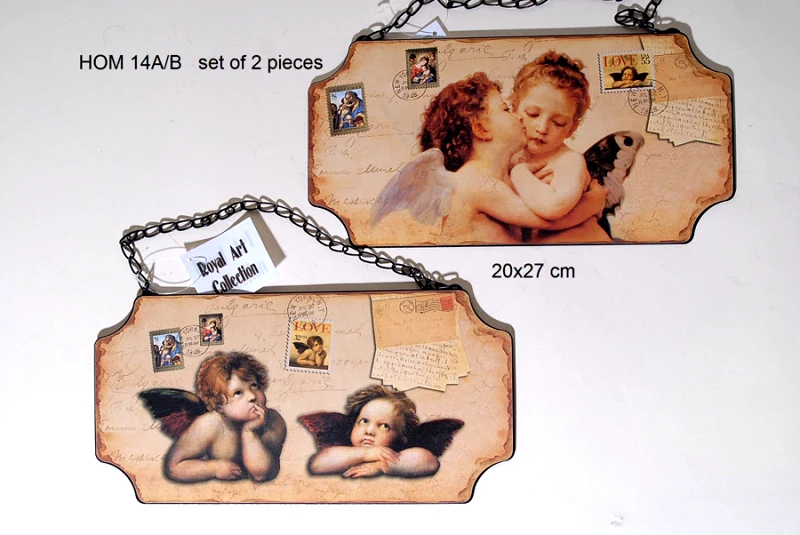 Royal Art Collection Σετ 2τμχ Διακοσμητικά Καδράκια Μεταλλικά Royal Art 20x27εκ. HOM14A/B (Υλικό: Μεταλλικό) - Royal Art Collection - HOM14A/B