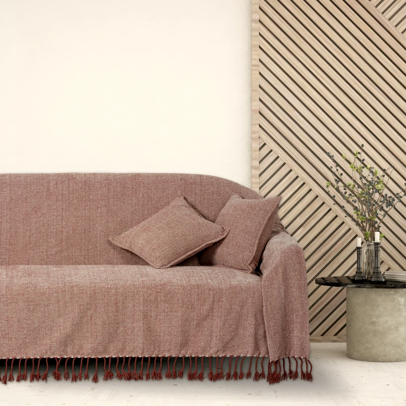 Das Home Ριχτάρι Chenille Διθέσιος 180x250εκ. Throws Line 0274 Dark Rose Das Home (Ύφασμα: Chenille, Χρώμα: Ροζ) - Das Home - 420618250274