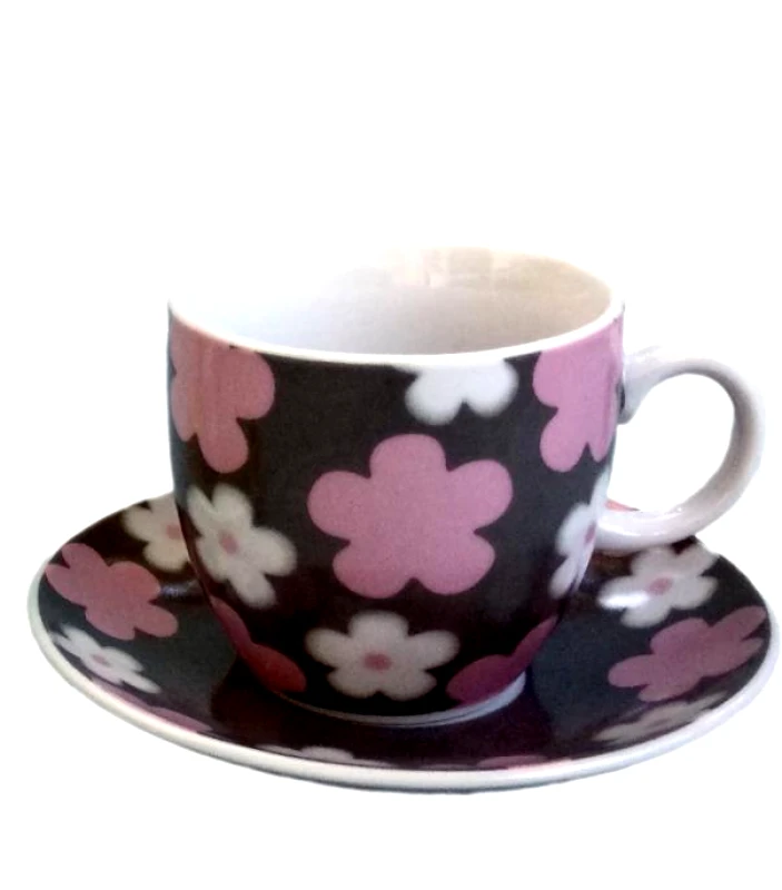 Max Home Σετ 6τμχ Φλυτζάνια Καφέ Πορσελάνης 90ml Daisy Purple Max Home BBDG08209B (Υλικό: Πορσελάνη, Χρώμα: Μωβ) - Max Home - BBDG08209B