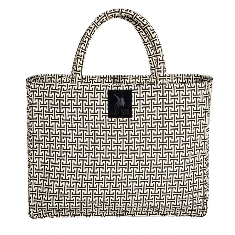 Greenwich Polo Club Τσάντα Θαλάσσης Polycotton 46x36εκ. Essential 4056 Μαύρη-Γκρι Greenwich Polo Club (Χρώμα: Μαύρο, Ύφασμα: 70% Βαμβάκι-30% Polyester) - Greenwich Polo Club - 268463604056