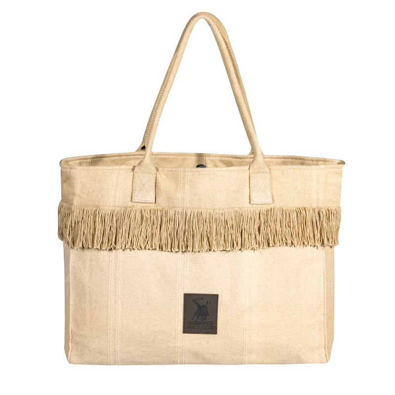 Greenwich Polo Club Τσάντα Θαλάσσης Polyester 46x36εκ. Essential 4083 Μπεζ Greenwich Polo Club (Ύφασμα: Polyester, Χρώμα: Μπεζ) - Greenwich Polo Club - 268463604083