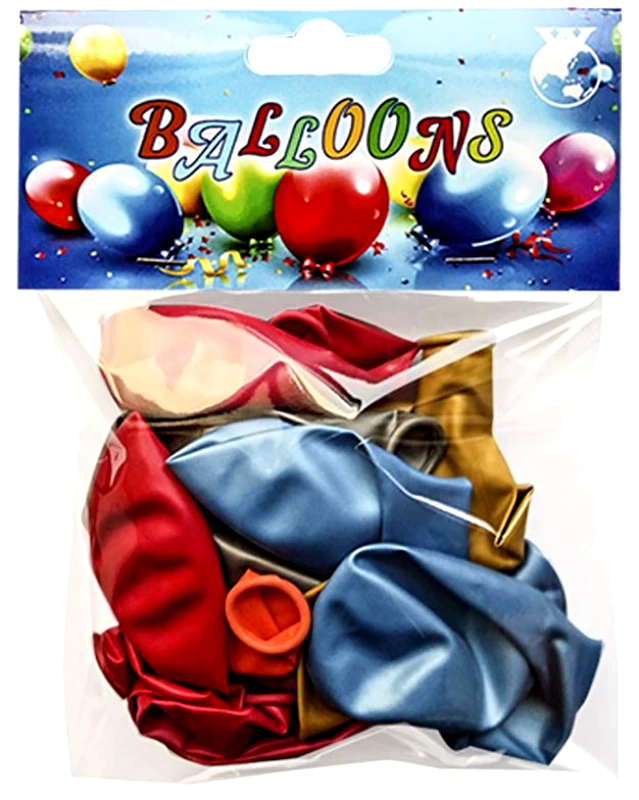 Toy Markt Μπαλόνια 12" Σετ 15τμχ Μεταλιζέ Toy Markt 71-1243 - Toy Markt - 71-1243